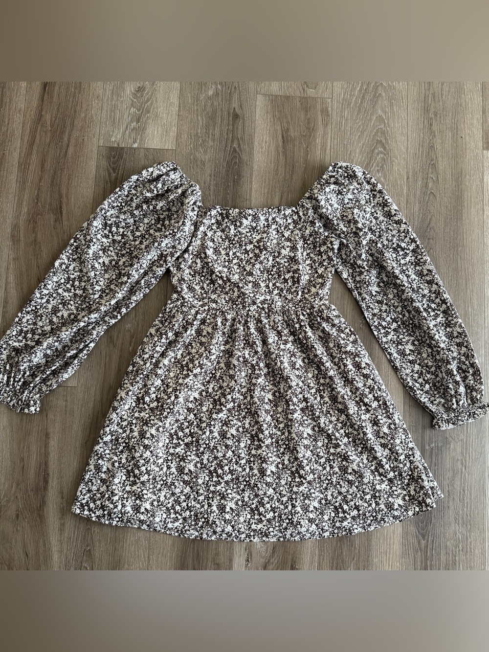 In February Floral Jacquard Puff Sleeve Midi Dress‎ Corset Tie Back Sage Green M